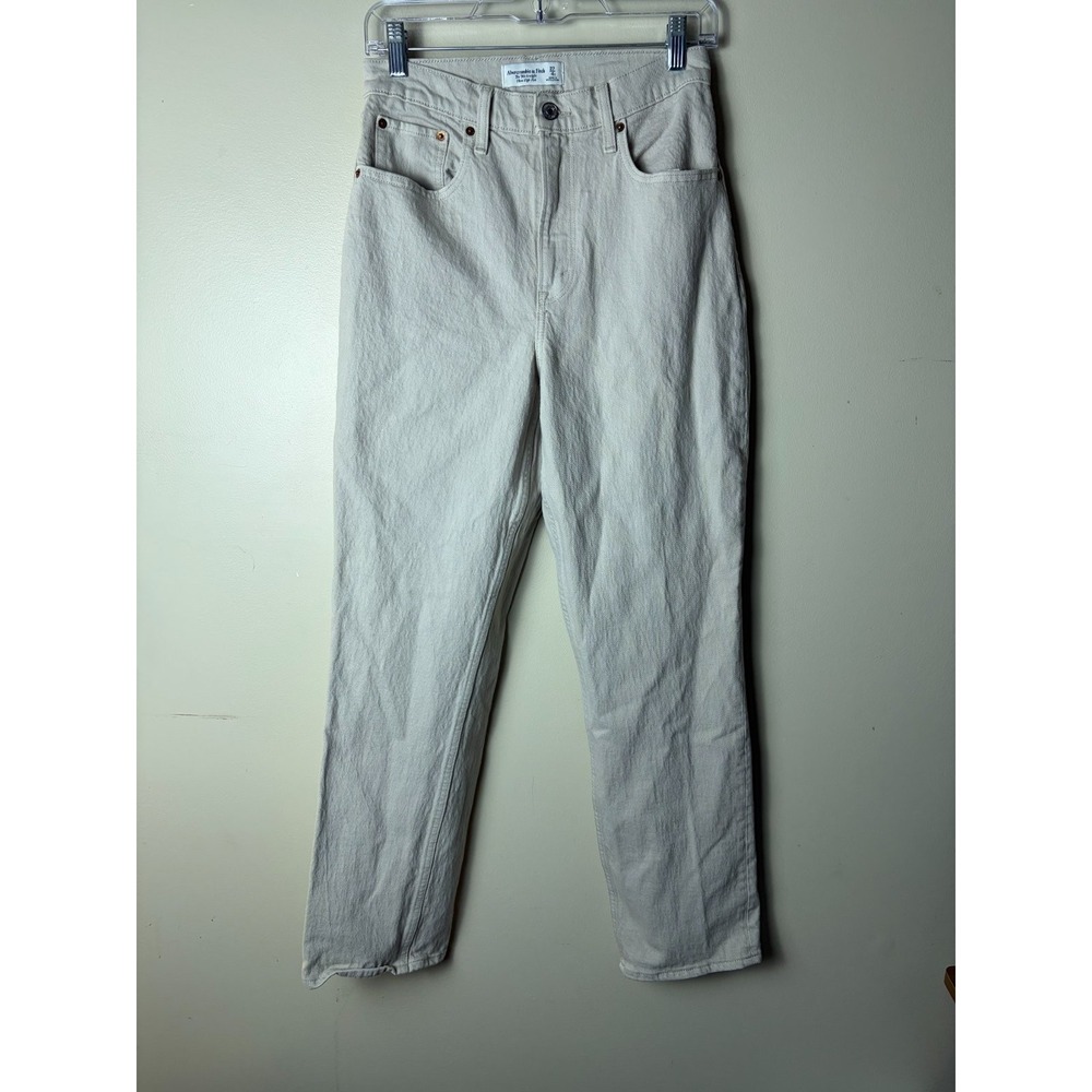 Abercrombie & Fitch '90s Straight Jeans Womens 27/4s Beige